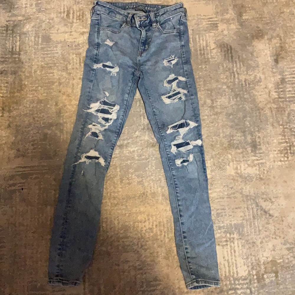 American Eagle ripped jeans but they are covered!